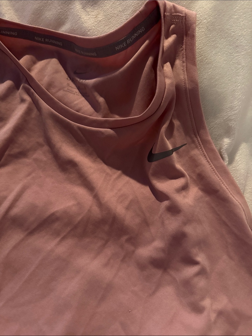 Nike Women's Dusty Rose Performance Tank Top-Medium